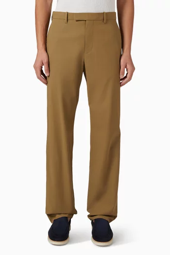 Louie Relaxed Extended-Tab Pants in Cotton