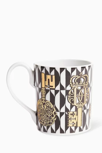 Keys & Diamonds Mug in Porcelain