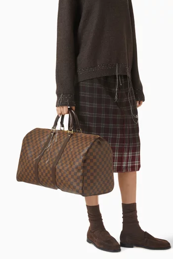 Keepall 50 Bag in Damier Ebene Canvas