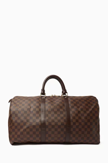 Keepall 50 Bag in Damier Ebene Canvas