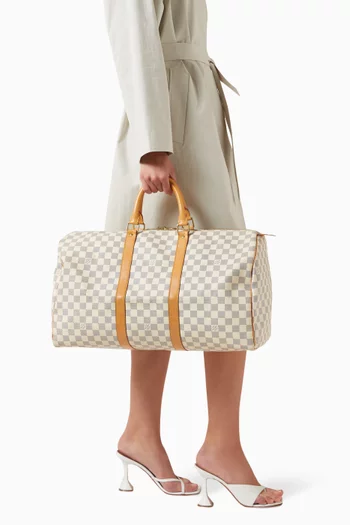 Keepall 50 Bag in Damier Azur Canvas