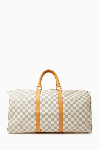 Keepall 50 Bag in Damier Azur Canvas
