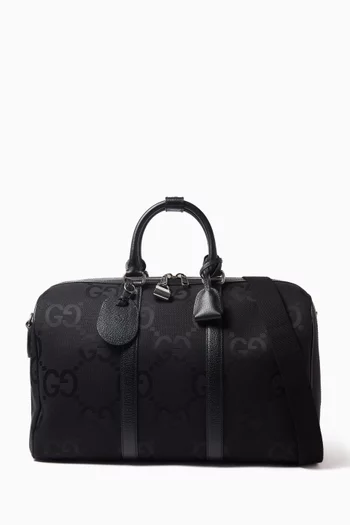 Small Jumbo GG Duffle Bag in Canvas & Leather