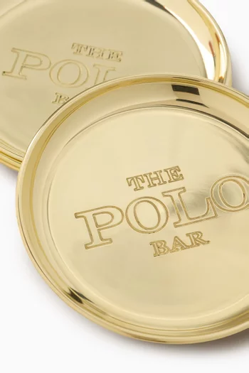 Polo Bar Coasters in Brass, Set of 4