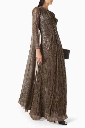 Tie-up Neck Maxi Dress