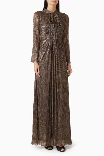 Tie-up Neck Maxi Dress