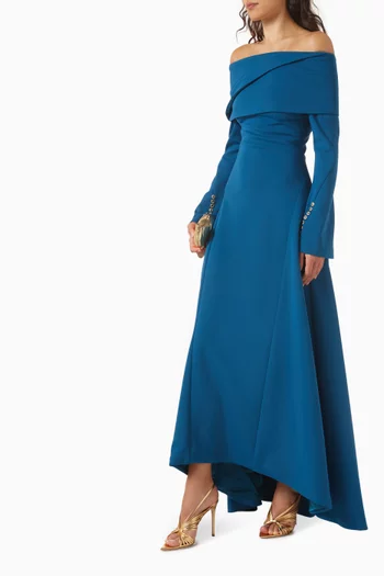 Embellished Off-shoulder Gown