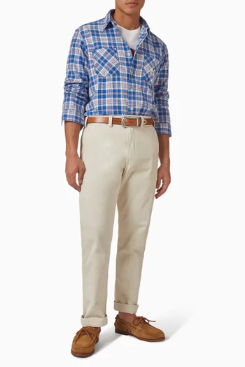 Harbor Checked Shirt in Cotton & Linen