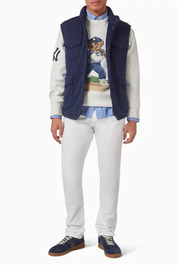 x Yankees Polo Bear Sweater in Cotton & Linen