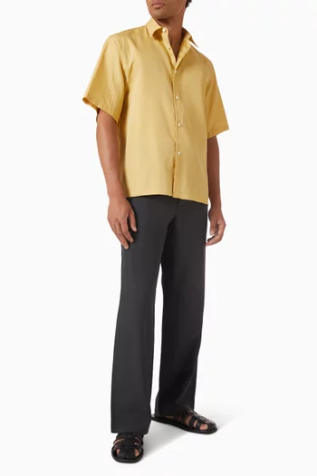 Walk Easy Pants in Silk Gabardine
