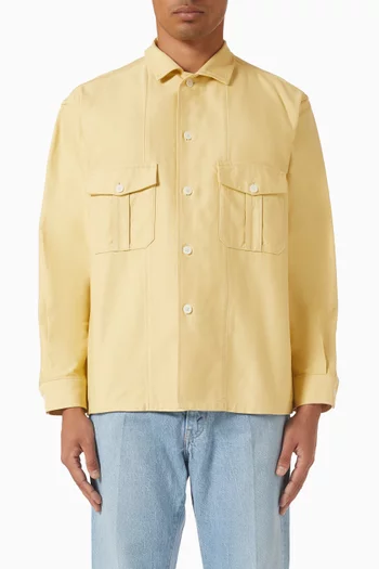 Military Shirt Jacket in Cotton