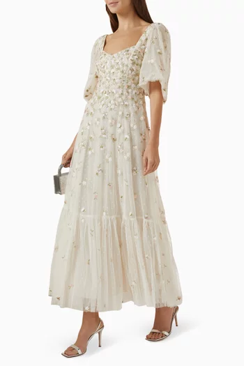 Eden Rose V-neck Gown in Tulle