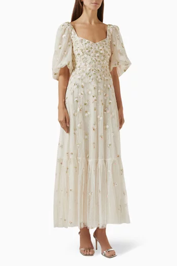 Eden Rose V-neck Gown in Tulle