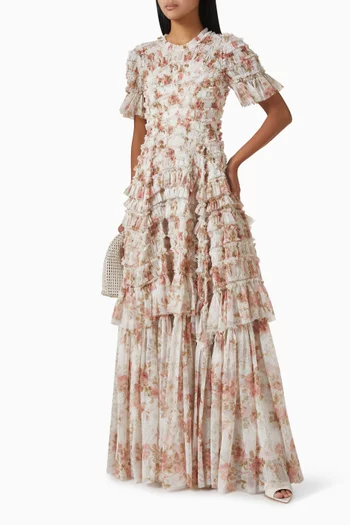 Summer’s Rose Valentine Ruffle Gown