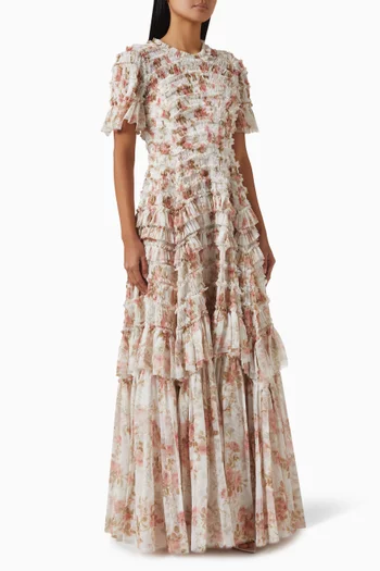 Summer’s Rose Valentine Ruffle Gown