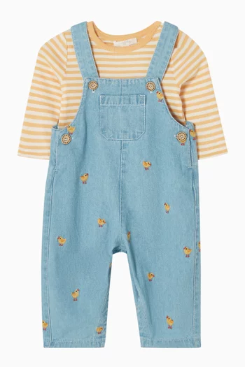 طقم لباس قطعة واحدة دينم 