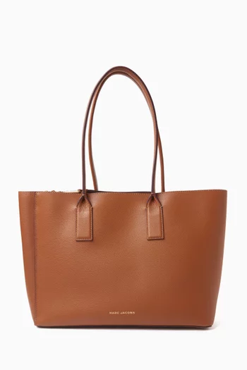 Medium Work Tote Bag in Grained Leather