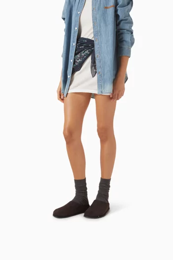 Lou Clog Slippers  in Suede