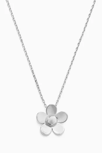 The Daisy Pendant Necklace in Silver-plated Brass