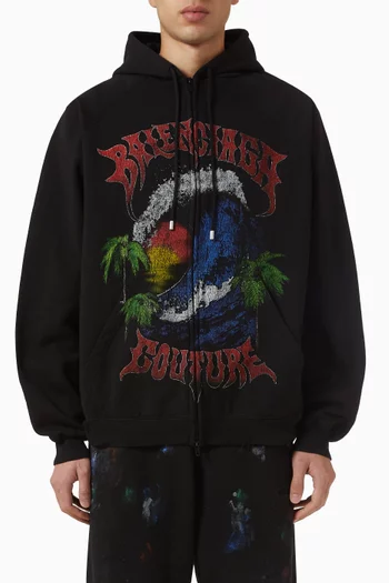 Vintage Surfer Zip Hoodie in Fleece