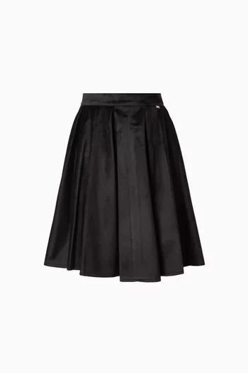 Flared Skirt in Velvet
