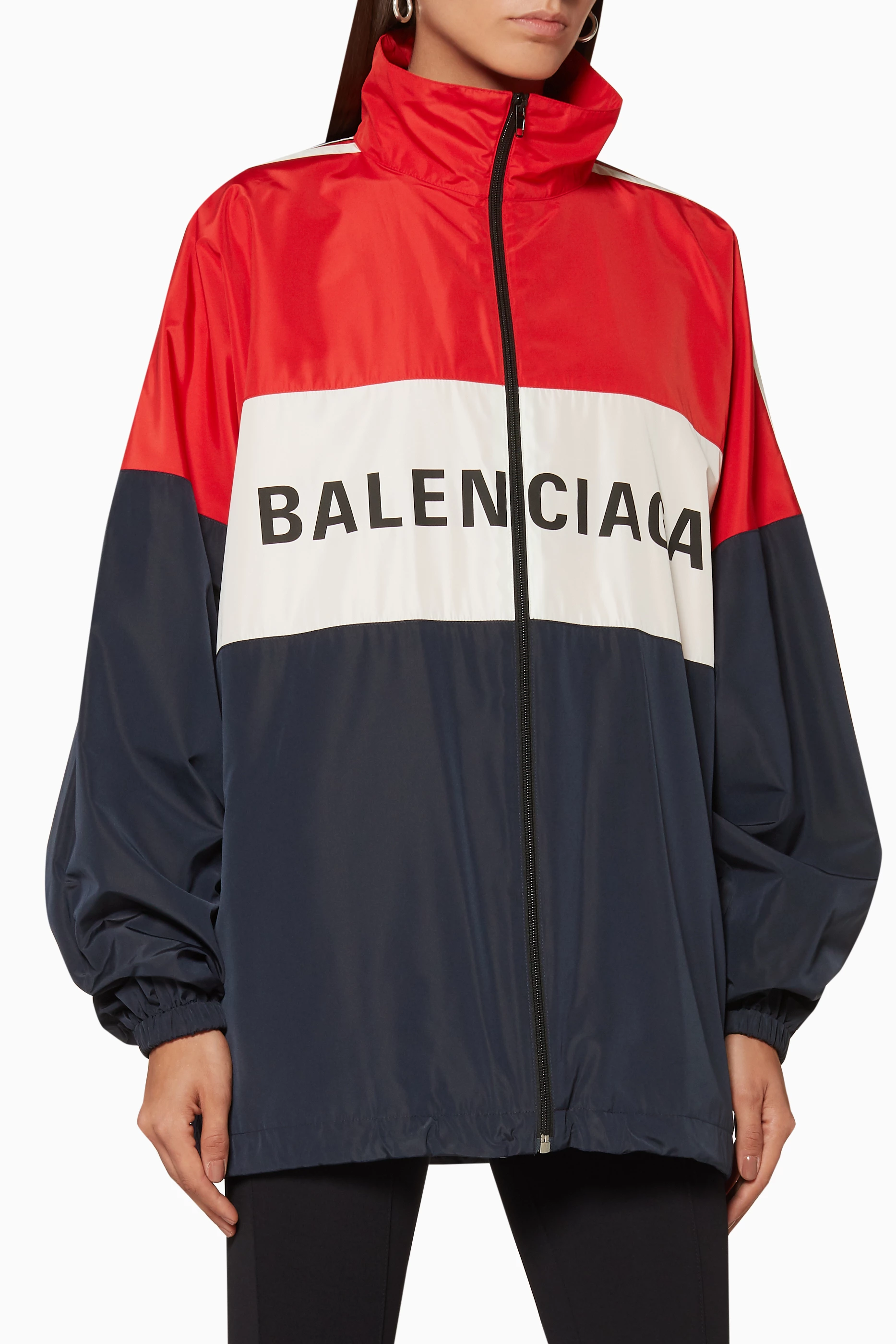 Red balenciaga jacket top