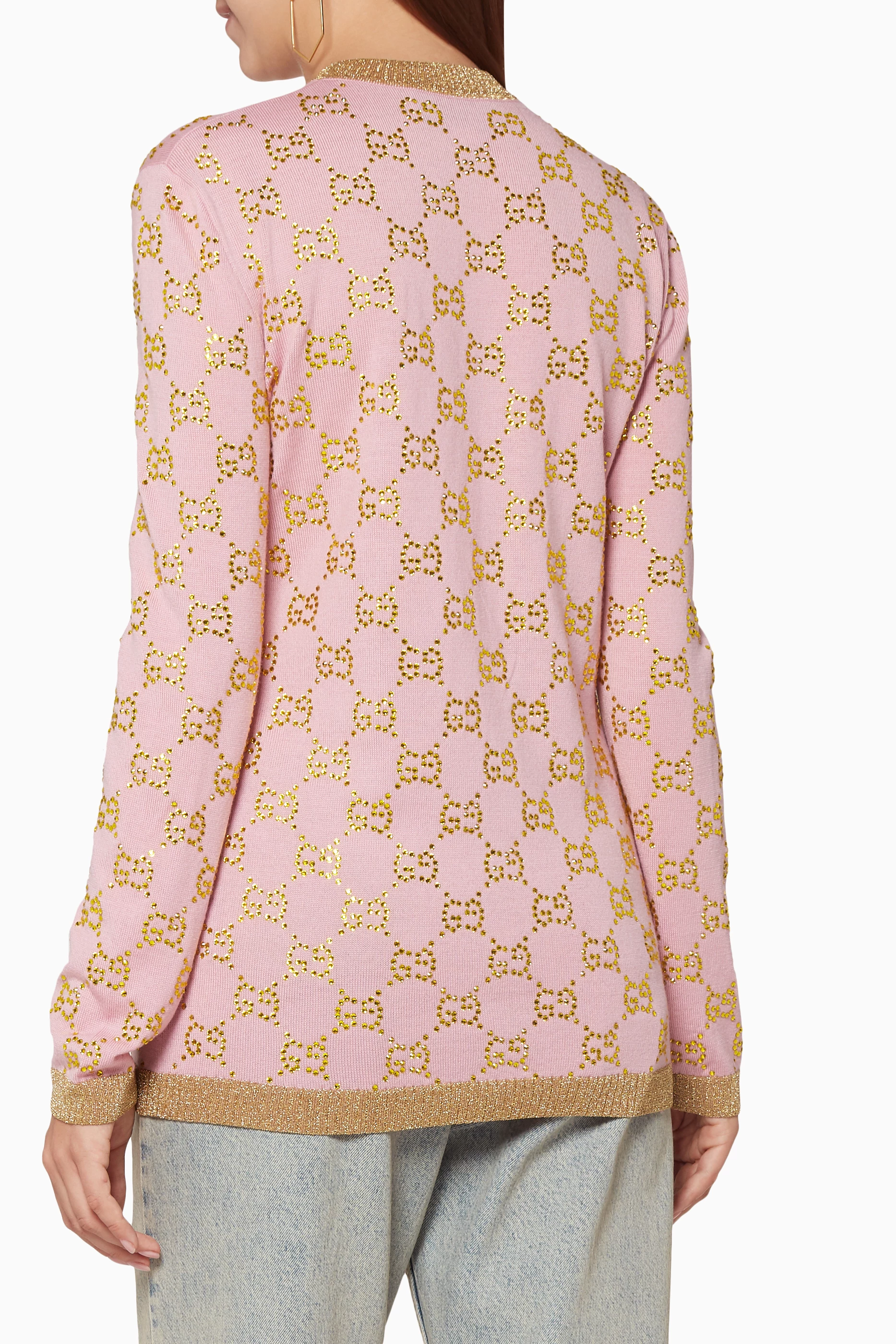 Pink and yellow gucci sweater sales