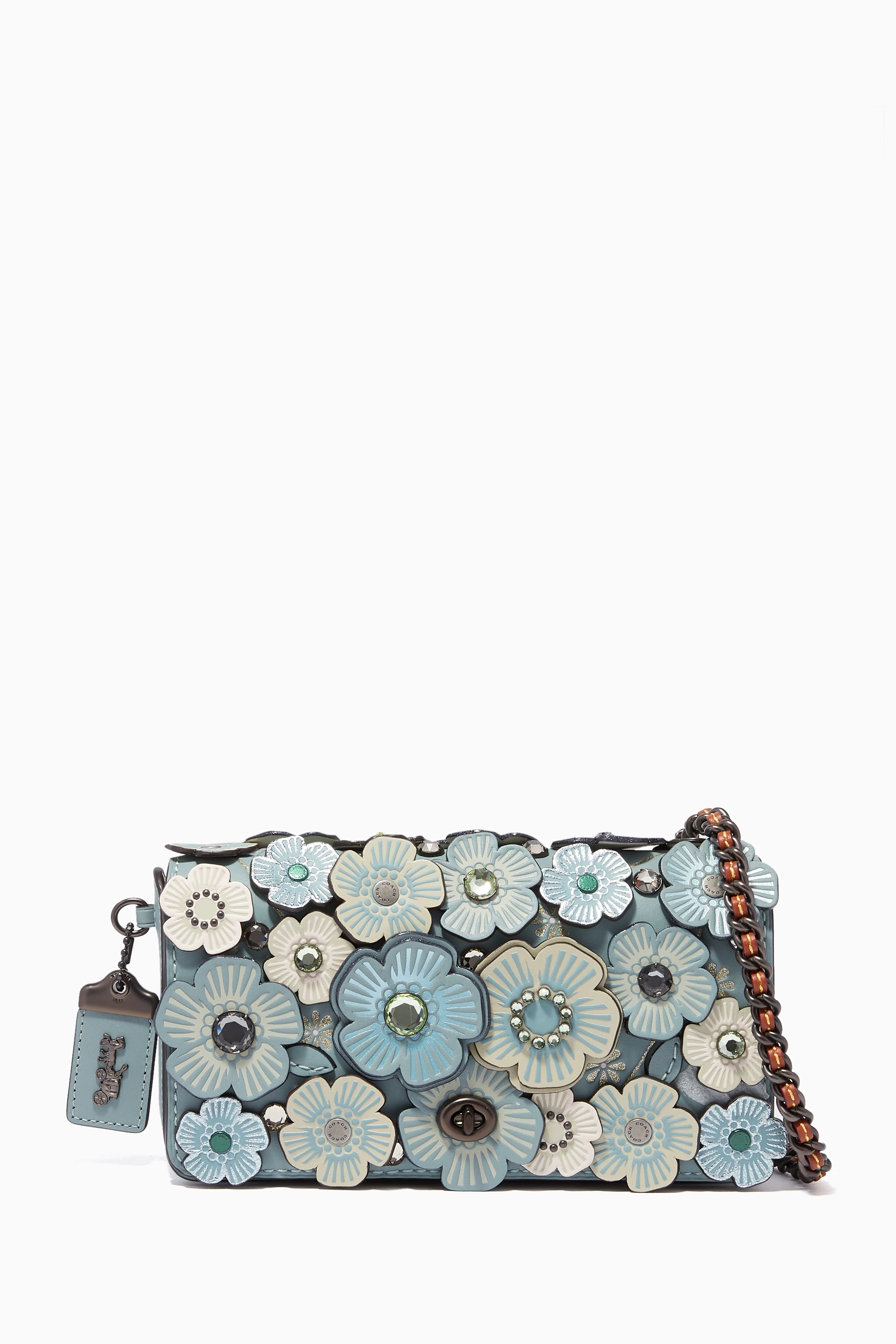 Coach dinky with crystal tea rose deals