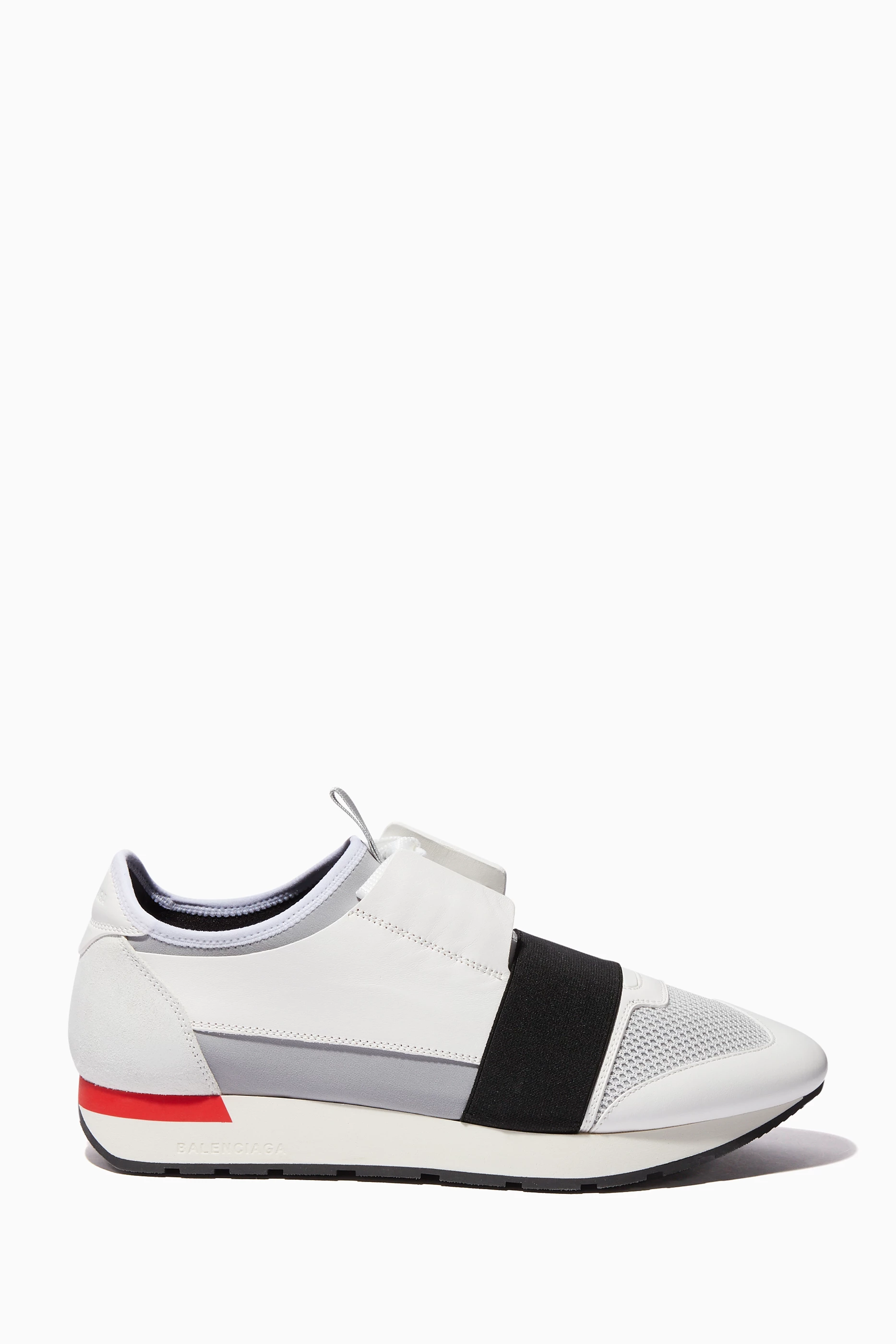 Buy Balenciaga White White Race Runner Low Top Sneakers Online for Men Ounass Oman
