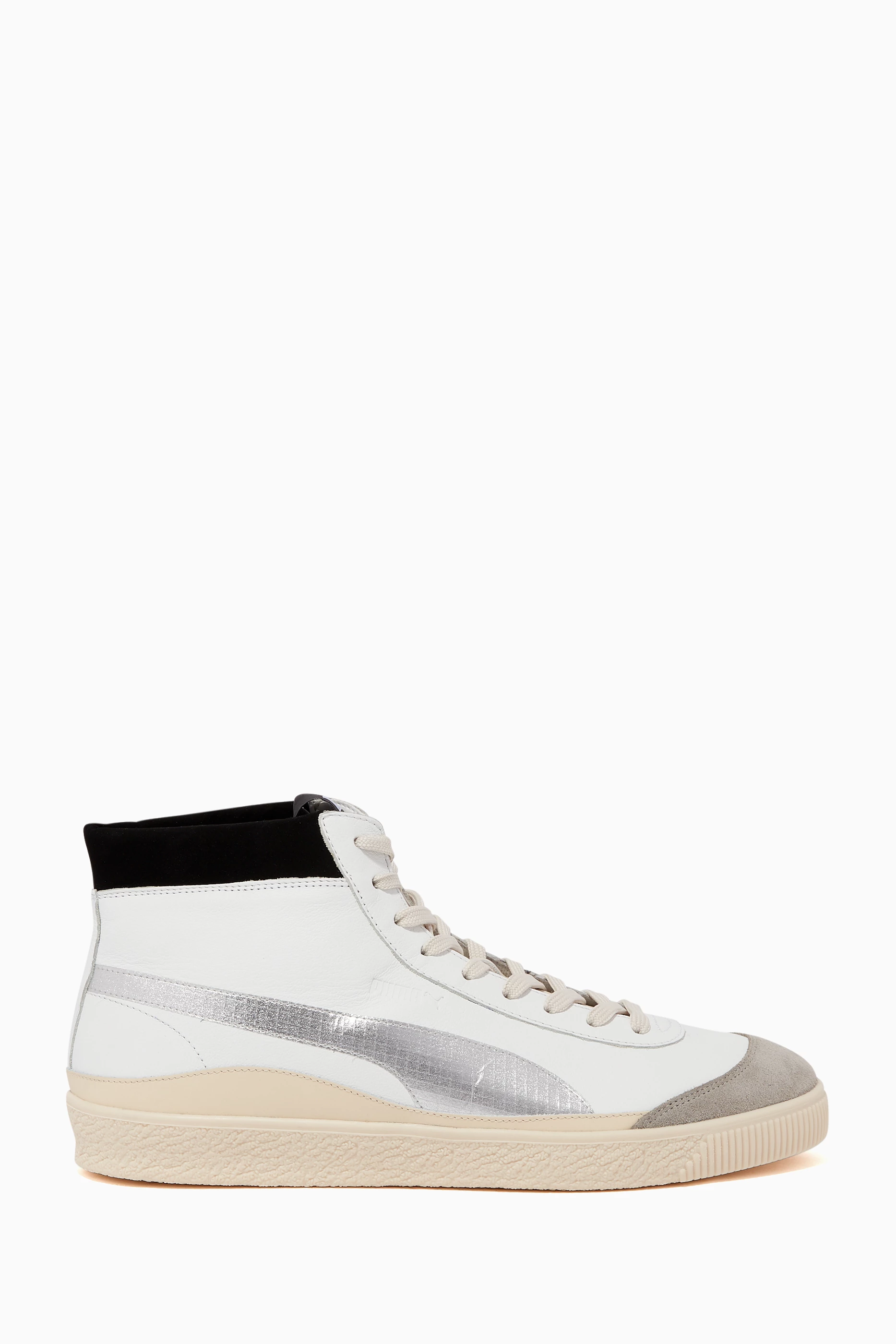 Buy PUMA Select Black X Rhude Basket 68 OG Mid Sneakers for Men