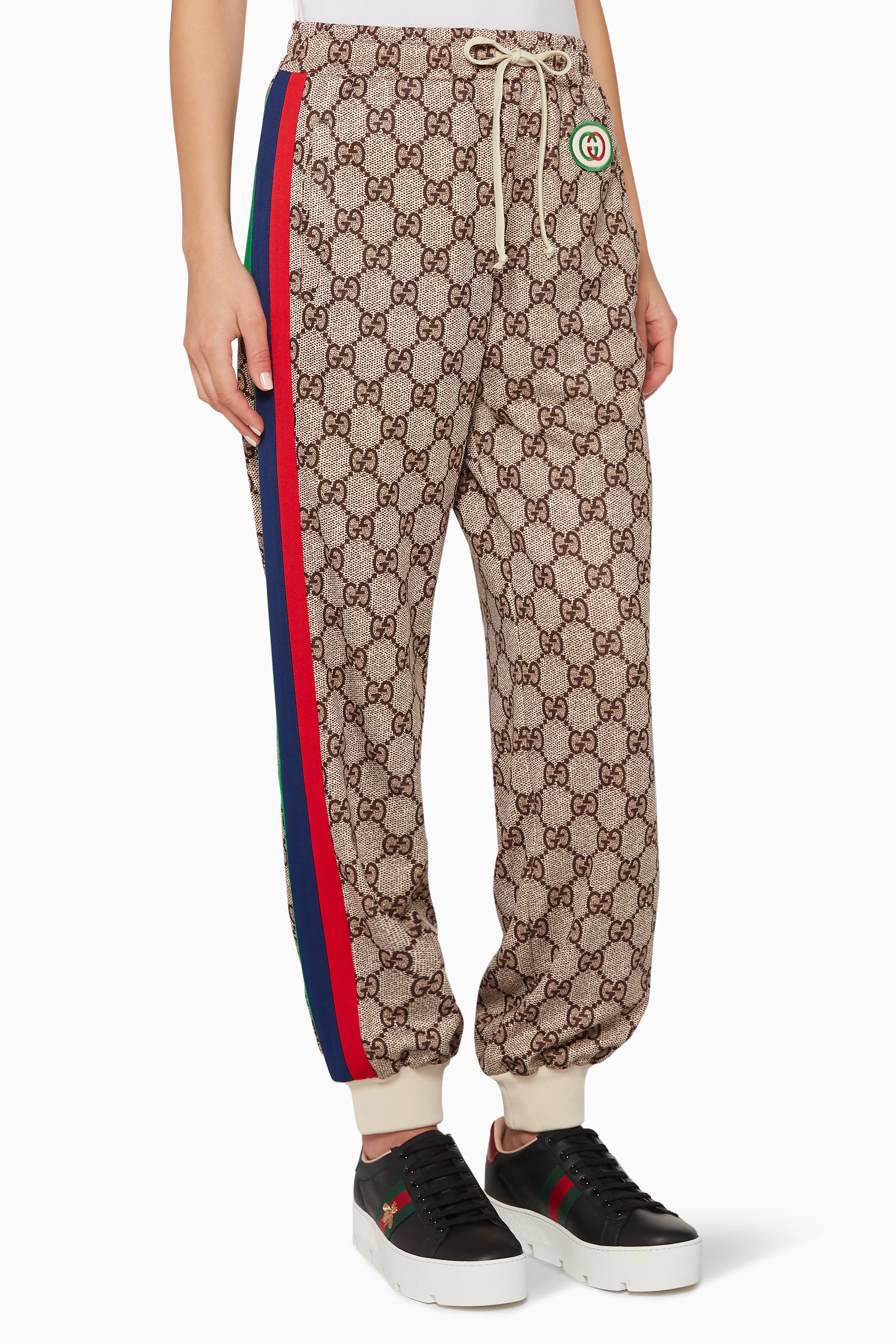 Buy Gucci Neutral GG Supreme Track Pants for Women in Oman Ounass