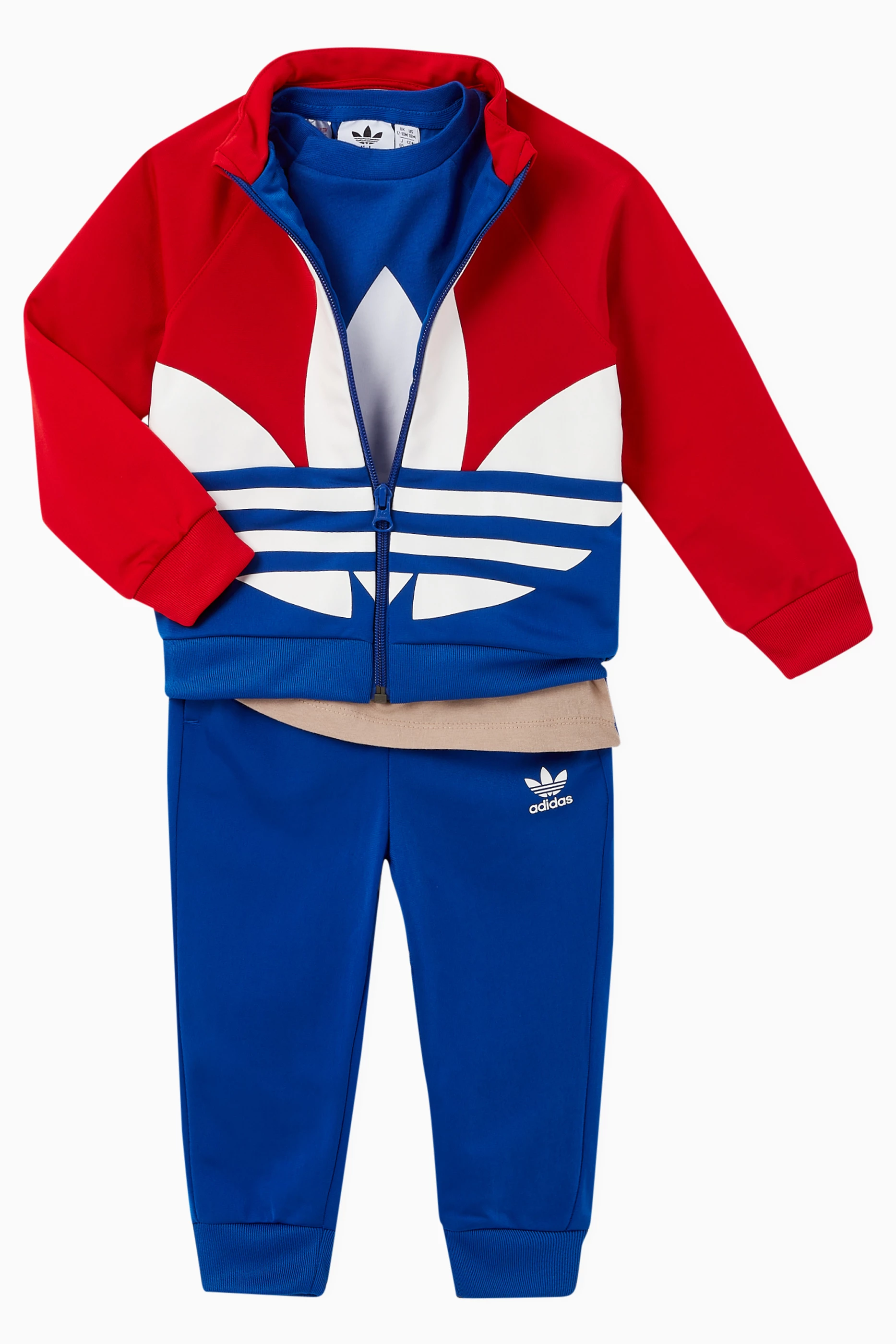 Adidas big trefoil best sale tracksuit