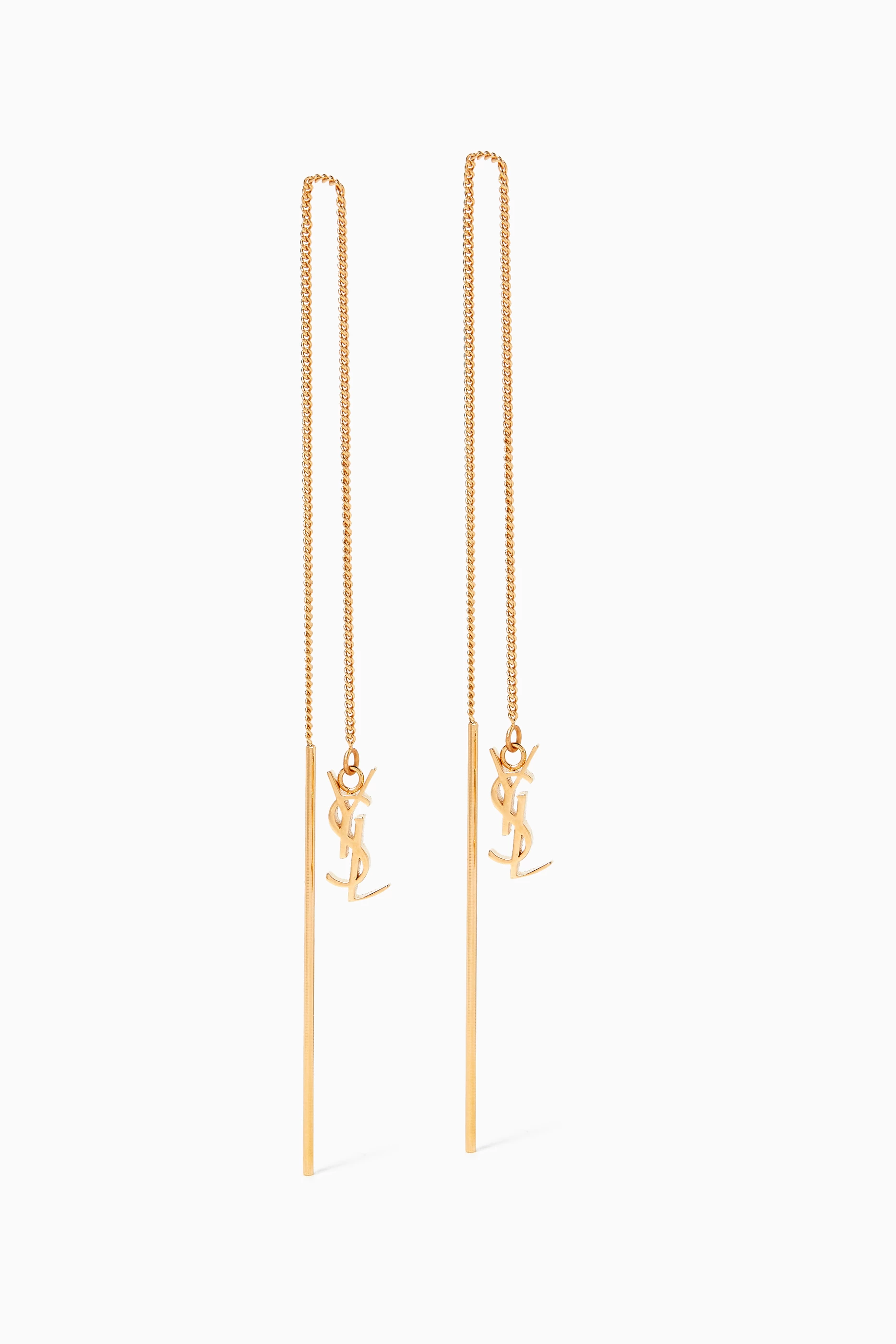 Opyum ysl long threader deals earrings in metal