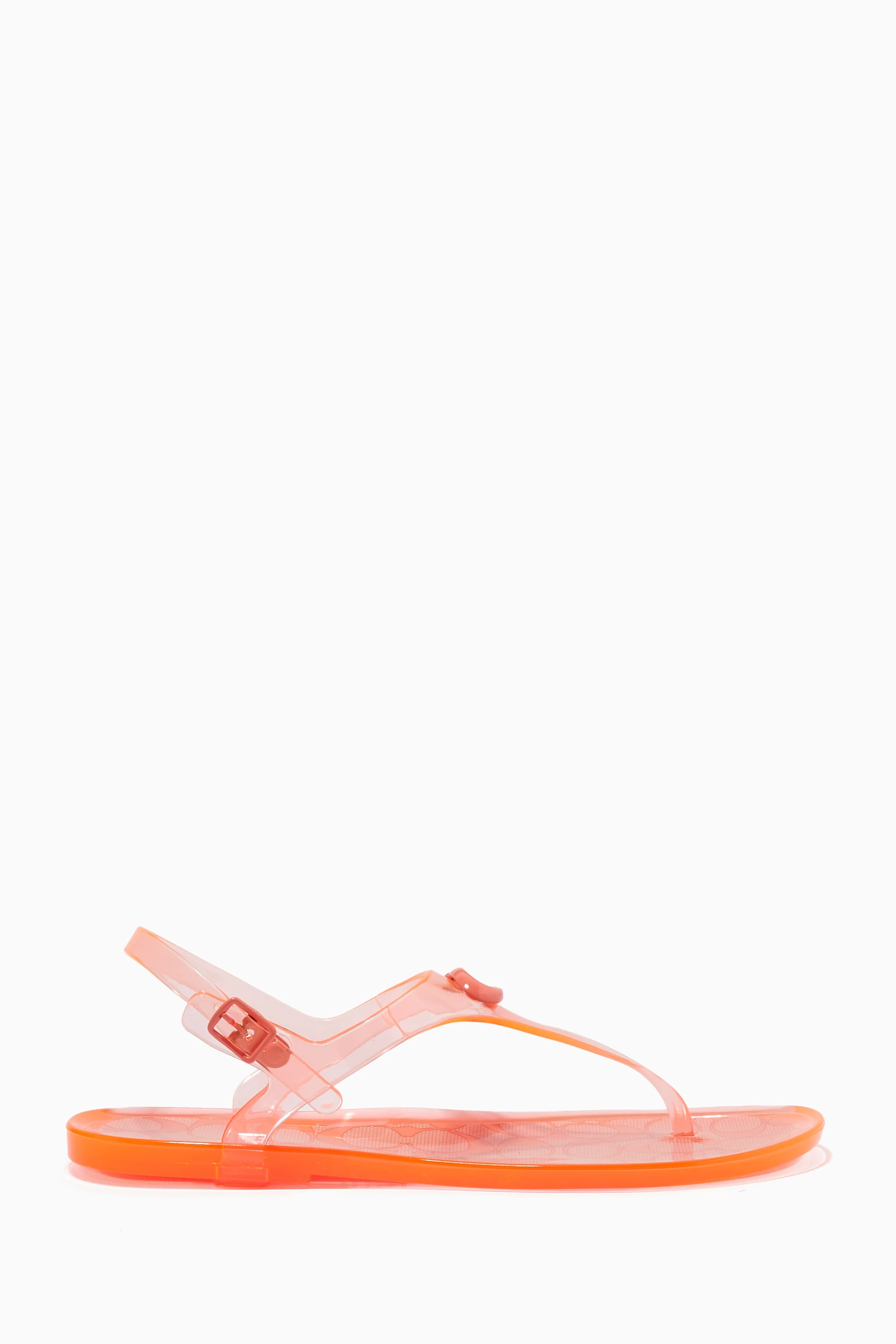 Shop Coach Orange Natalee Jelly Thong Sandals in Transparent Rubber for  WOMEN | Ounass Oman