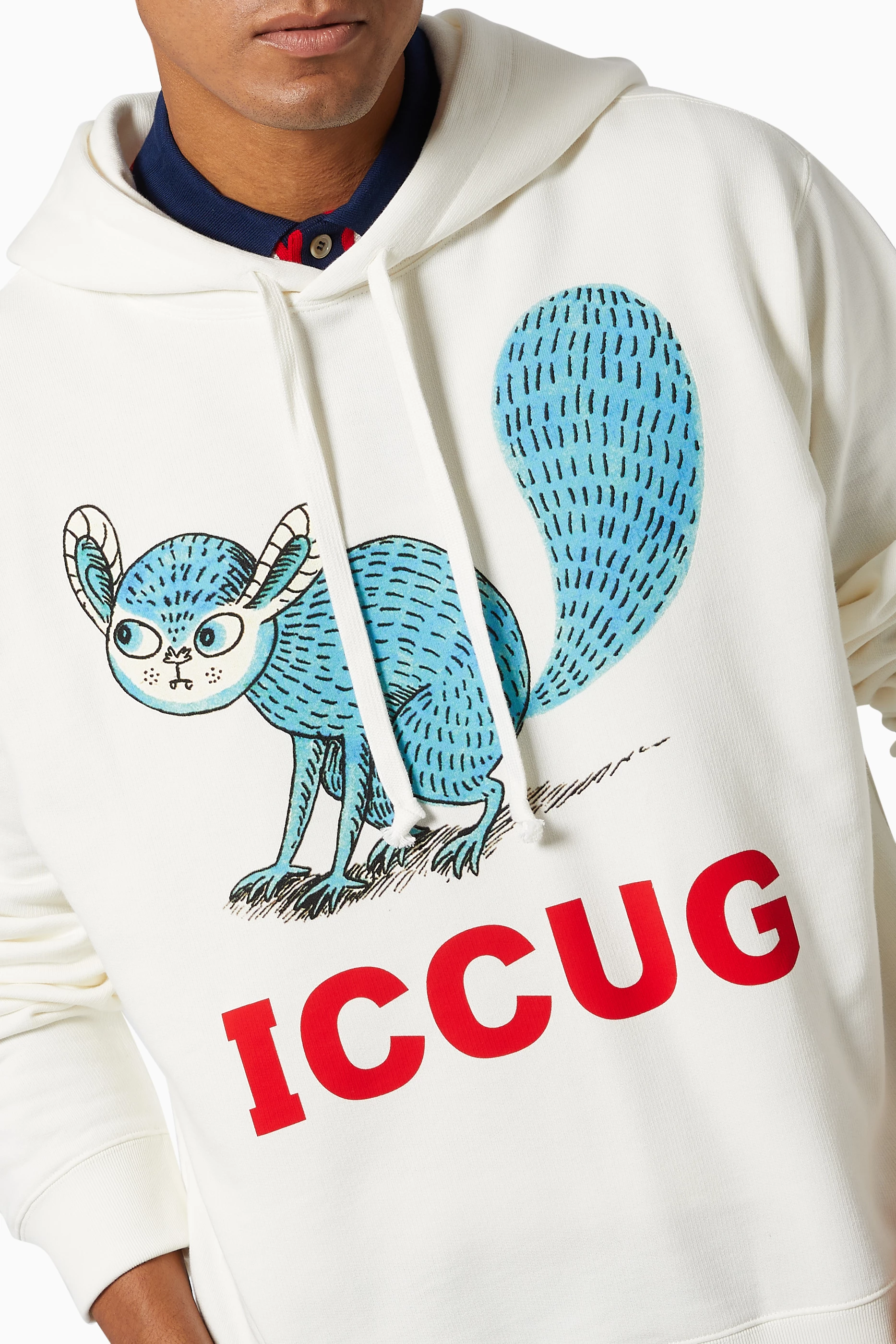 Buy Gucci White x Freya Hartas ICCUG Animal Print Hoodie in Cotton Jersey  for MEN in Oman | Ounass