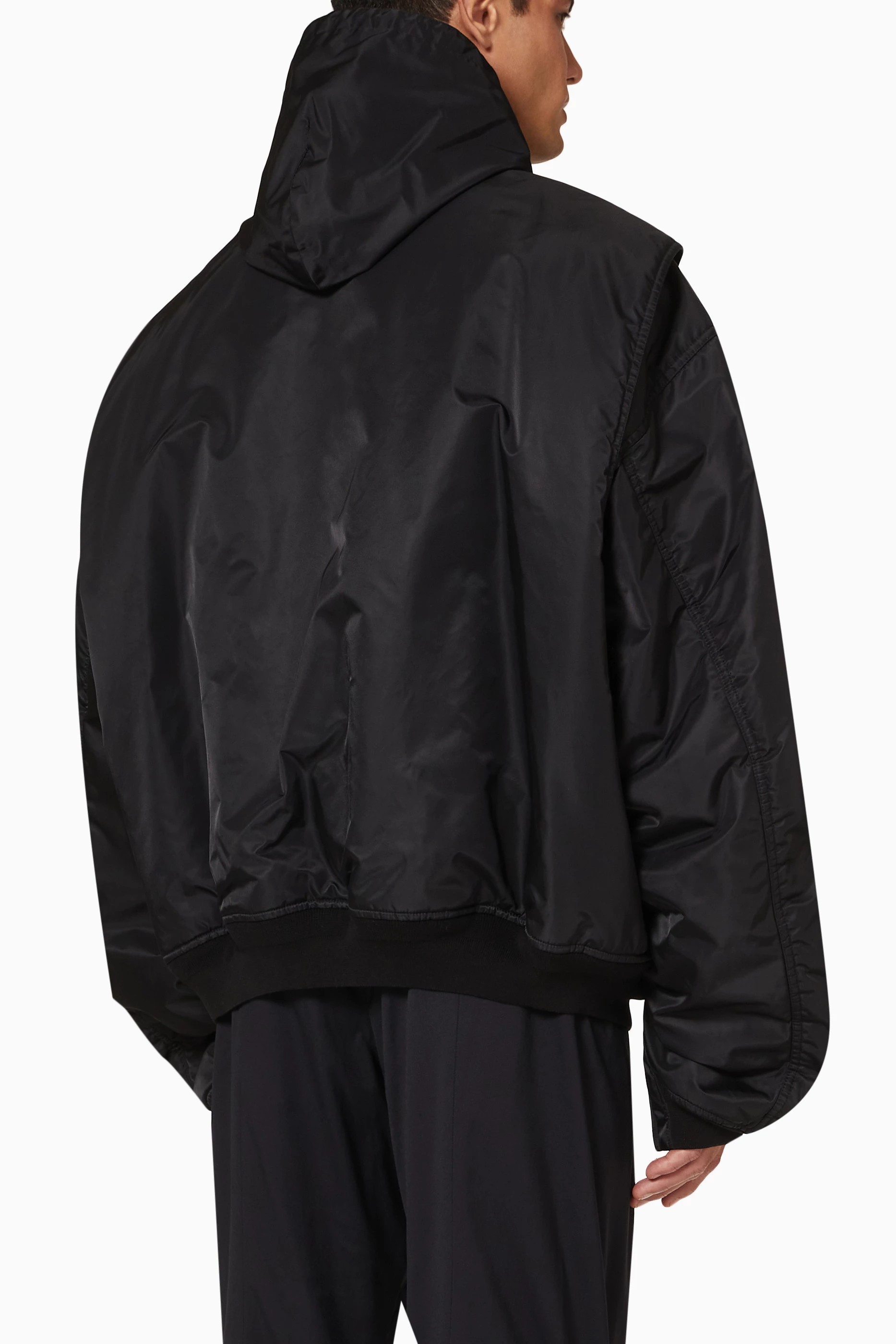Balenciaga 3B Sports Icon Light Bomber Jacket Black Men's - SS22 - GB