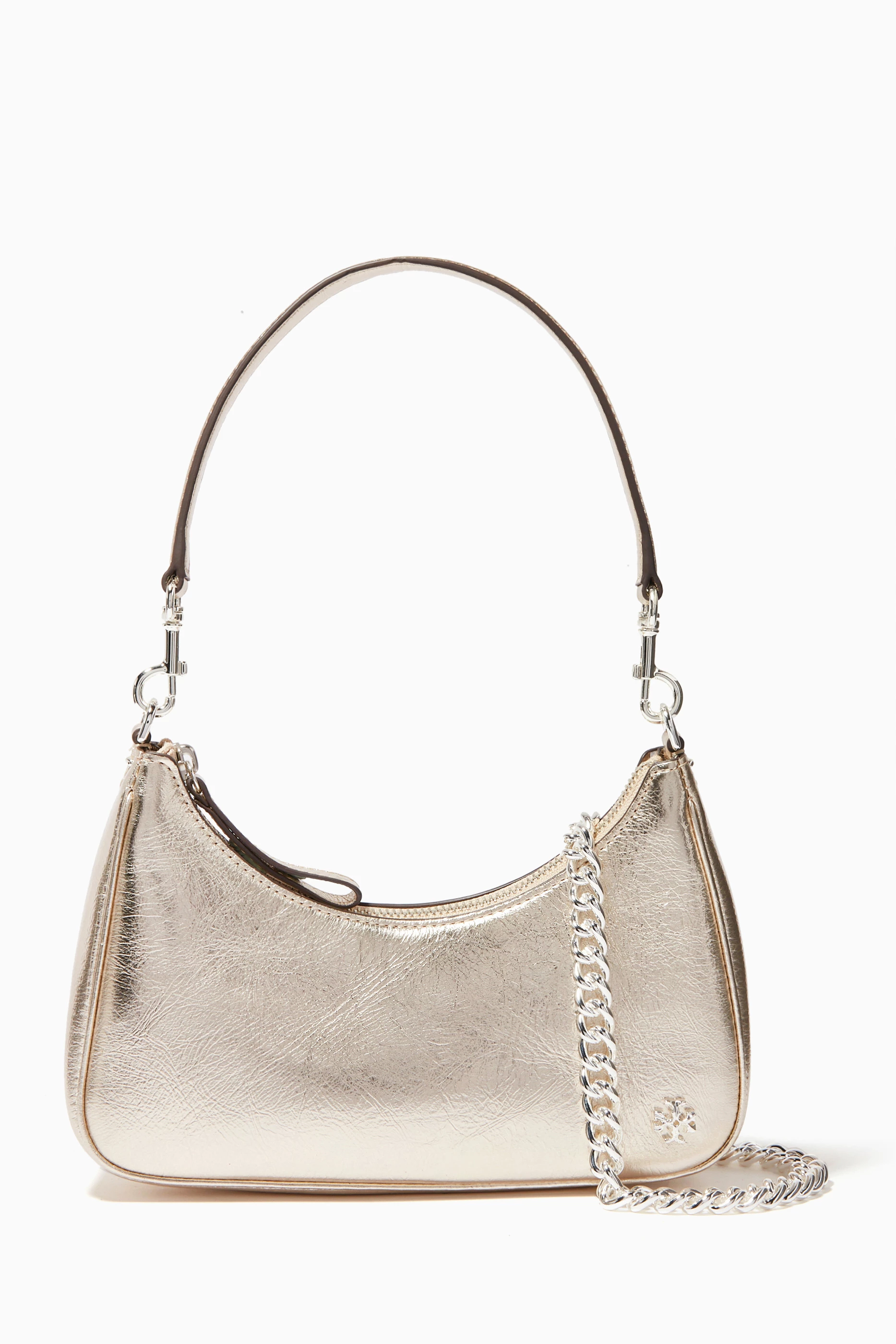 151 Mercer Metallic Small Crescent Bag: Women's Designer Crossbody Bags