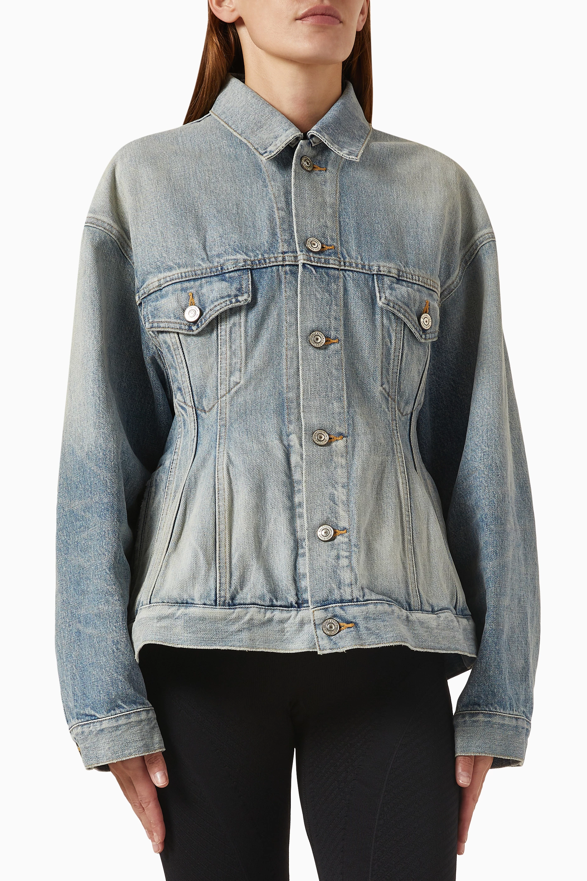 Balenciaga womens denim jacket top