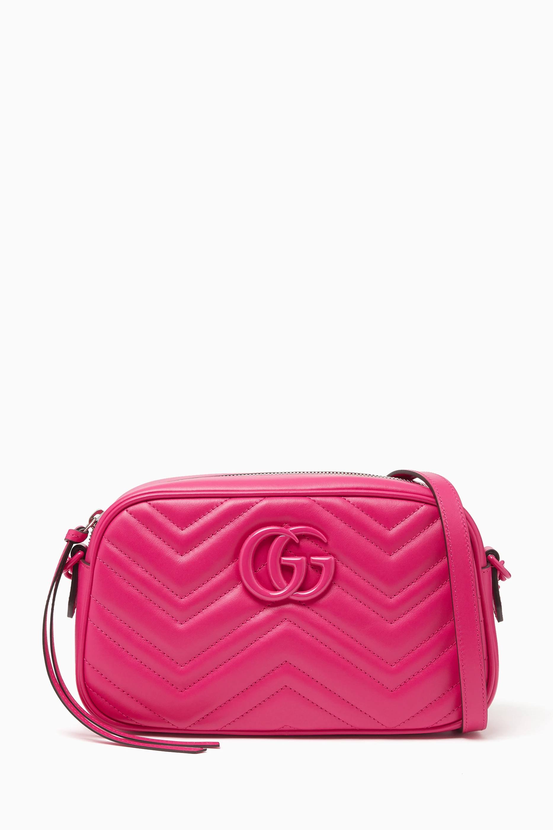 Buy Gucci Pink Small GG Marmont 2.0 Quilted Crossbody Bag in