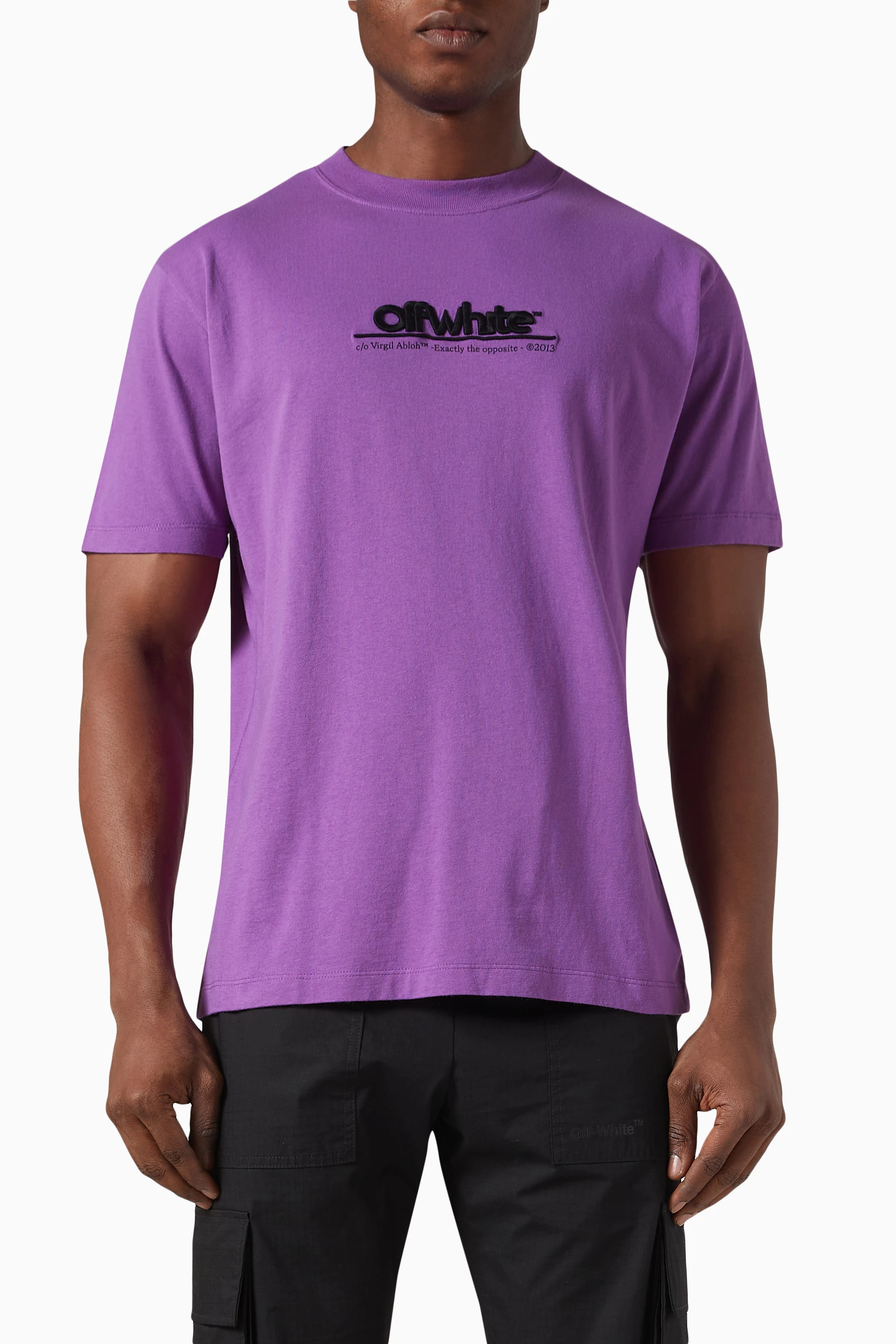 Off white hot sale t shirt purple