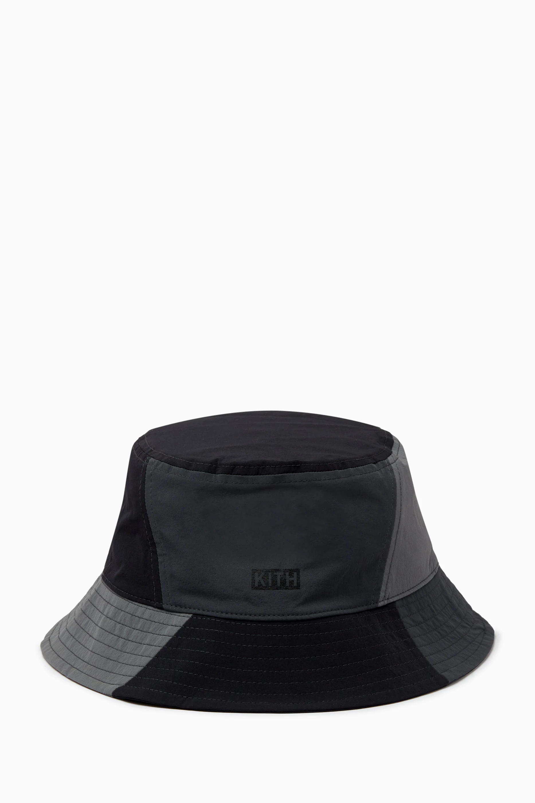 Buy Kith Black Madison Bucket Hat in Stretch-nylon for Men