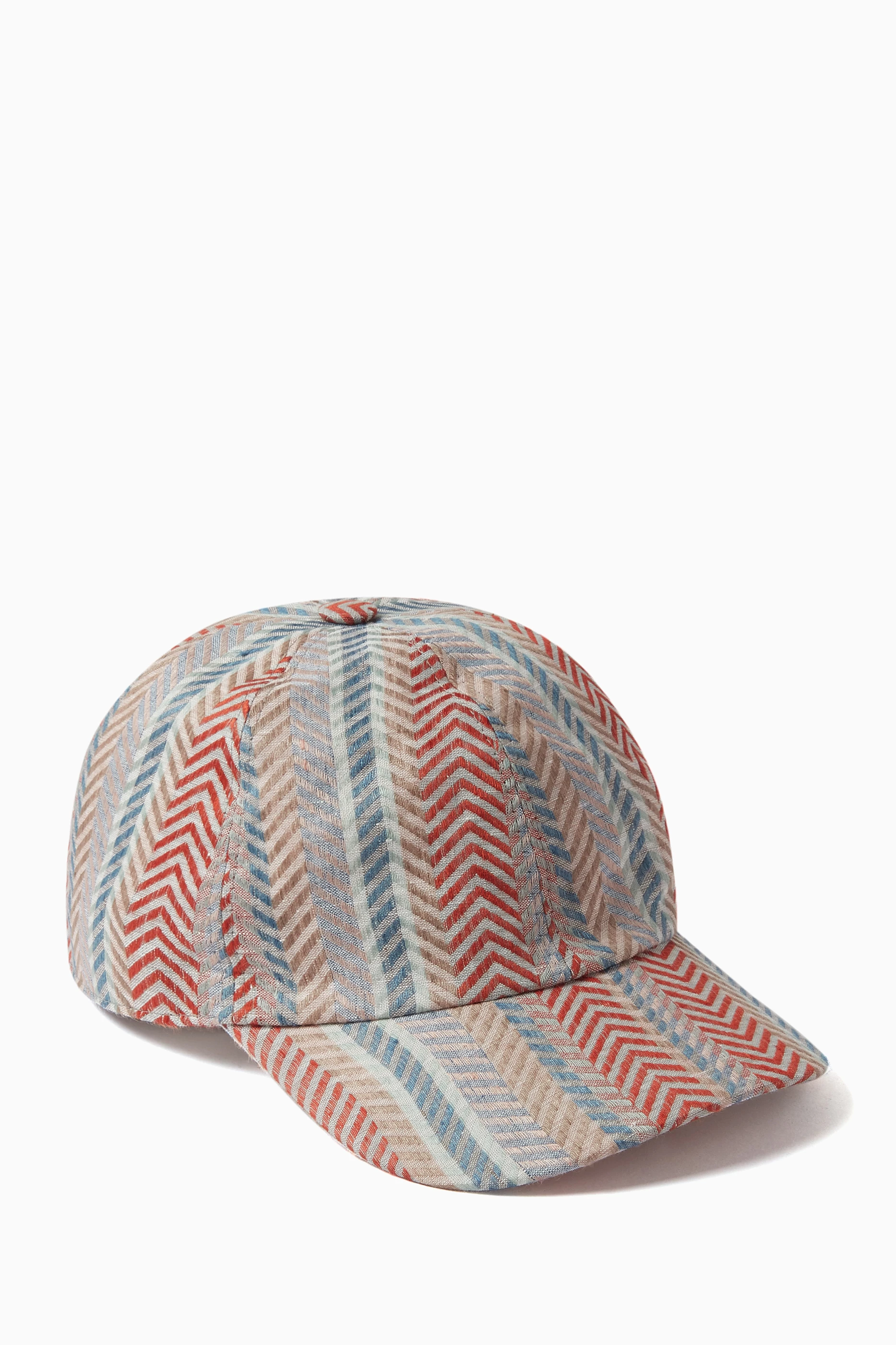 Logo Striped Linen Baseball Cap in Multicoloured - Loro Piana