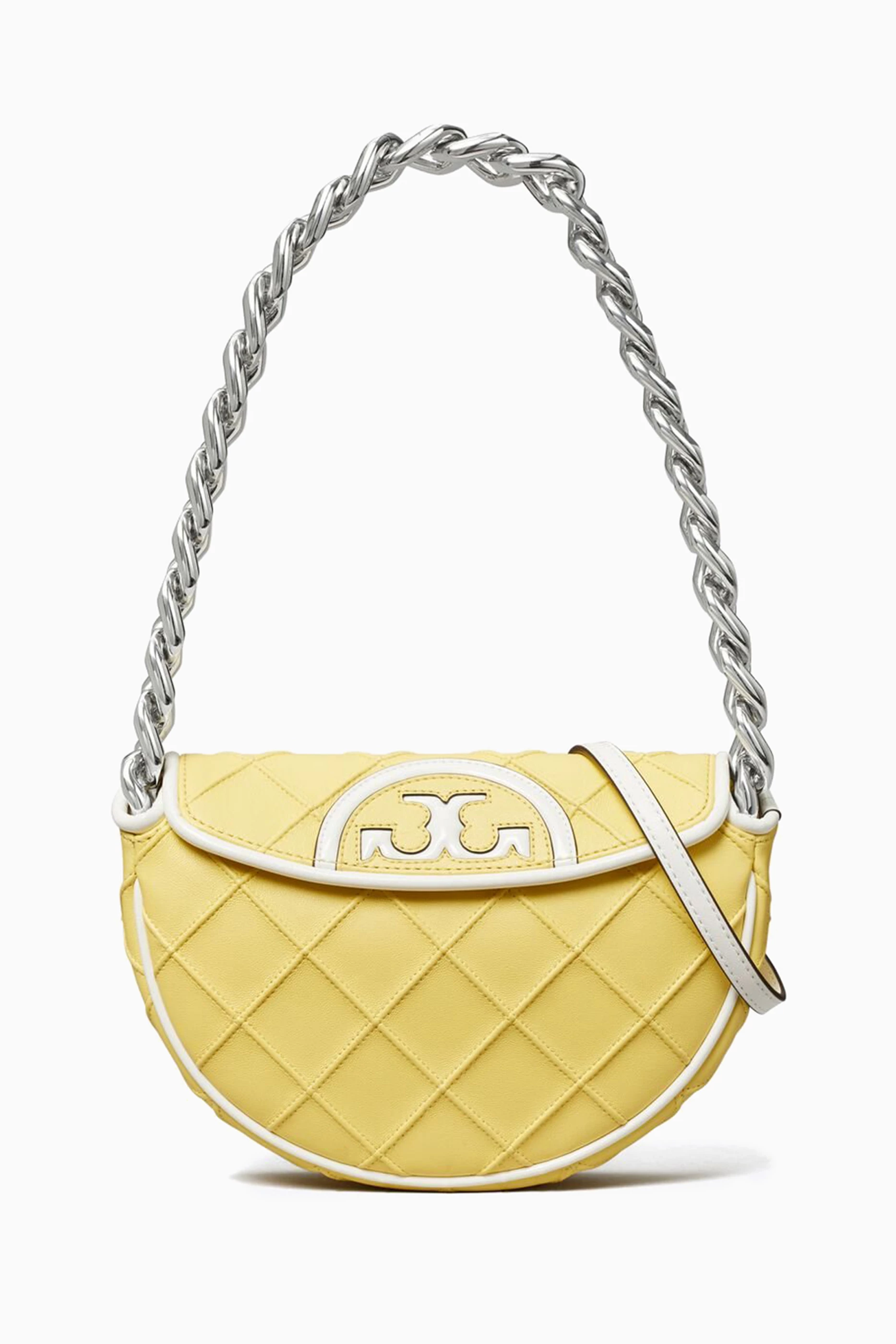 Tory Burch Fleming Mini Crescent Shoulder Bag