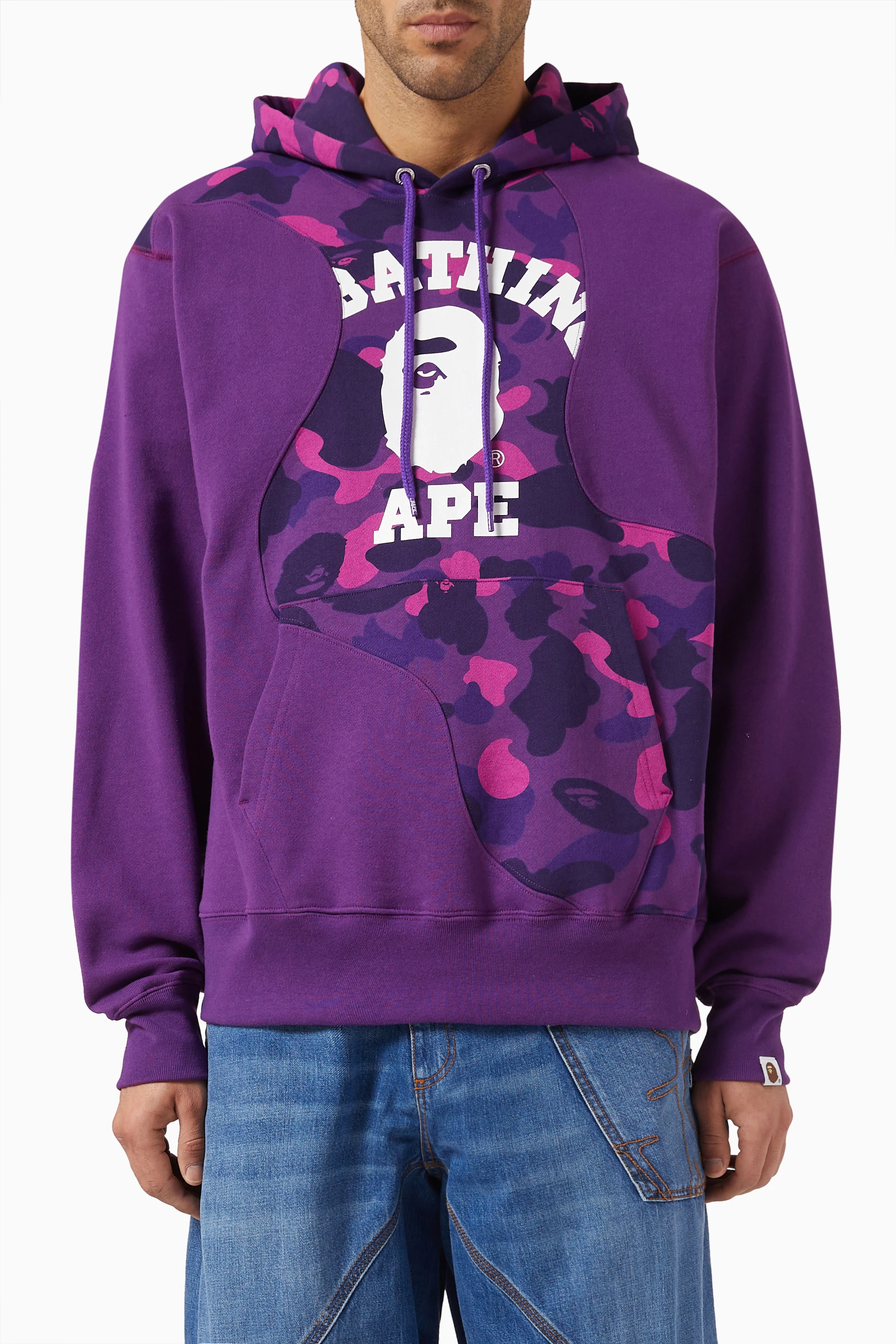 A bathing ape purple camo outlet