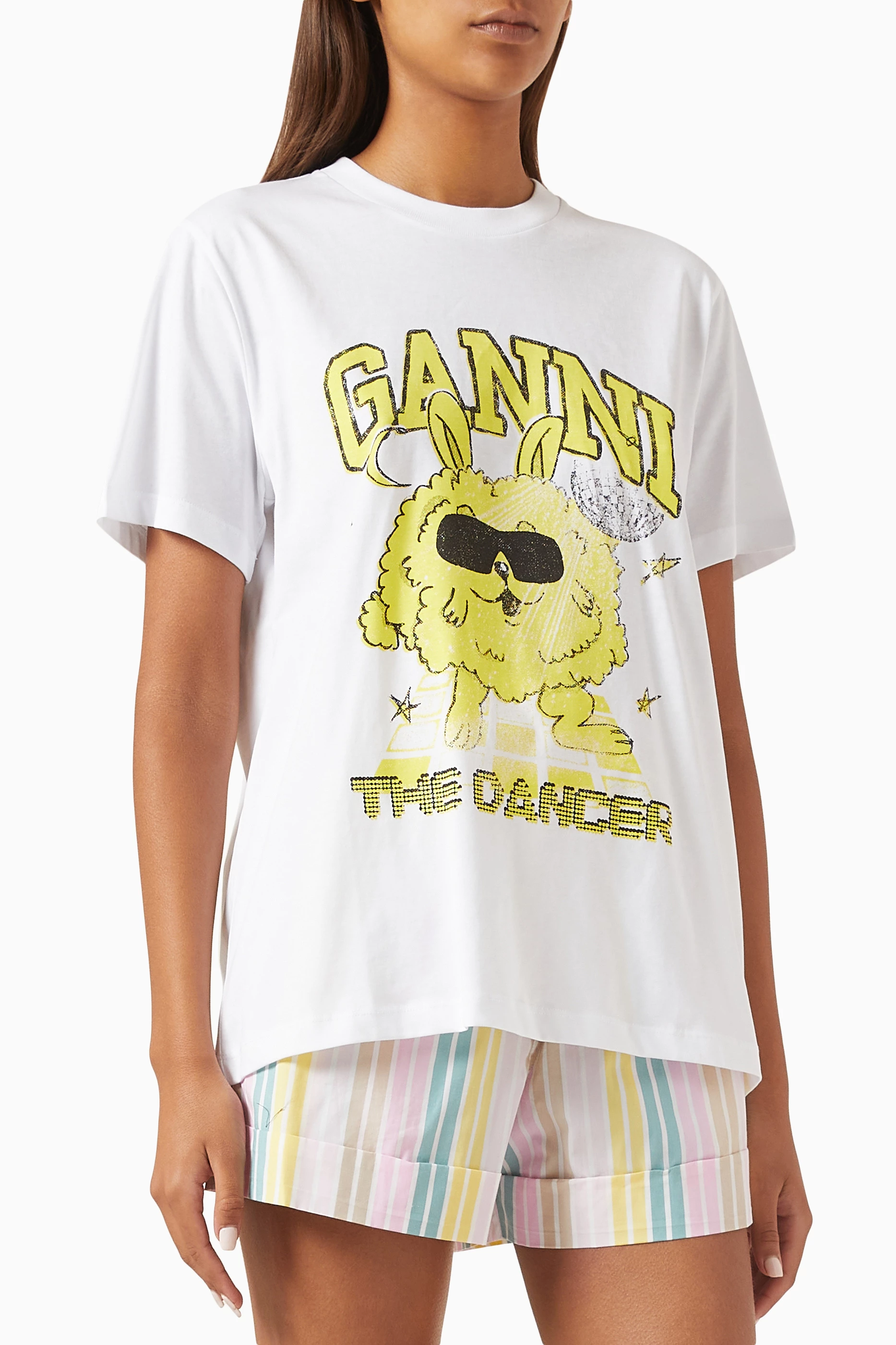 Ganni Dance Bunny T-Shirt - Bright White