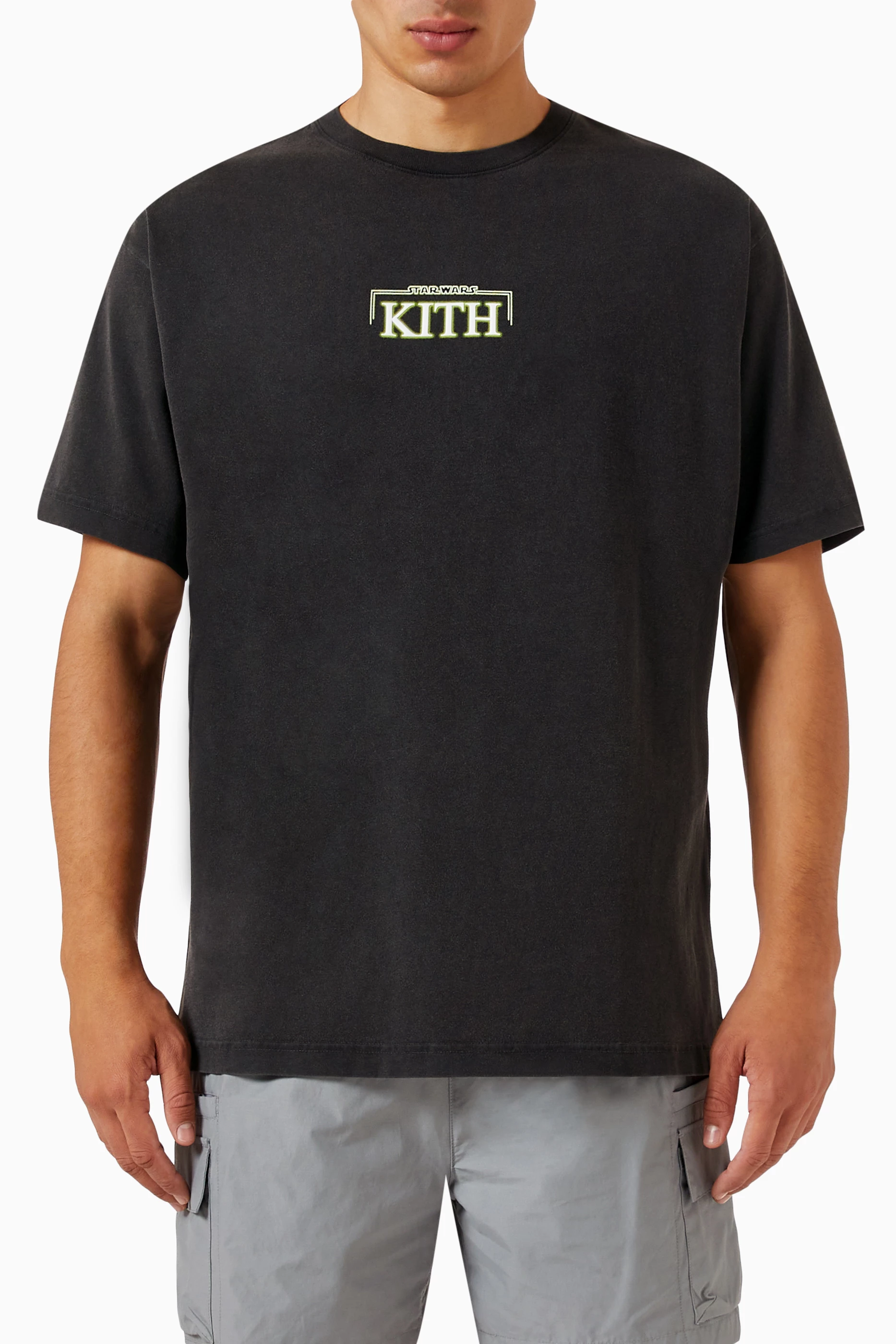 Shop Kith Black x Star Wars™ Green Glow Vintage T-shirt in Cotton-jersey  for MEN | Ounass Oman