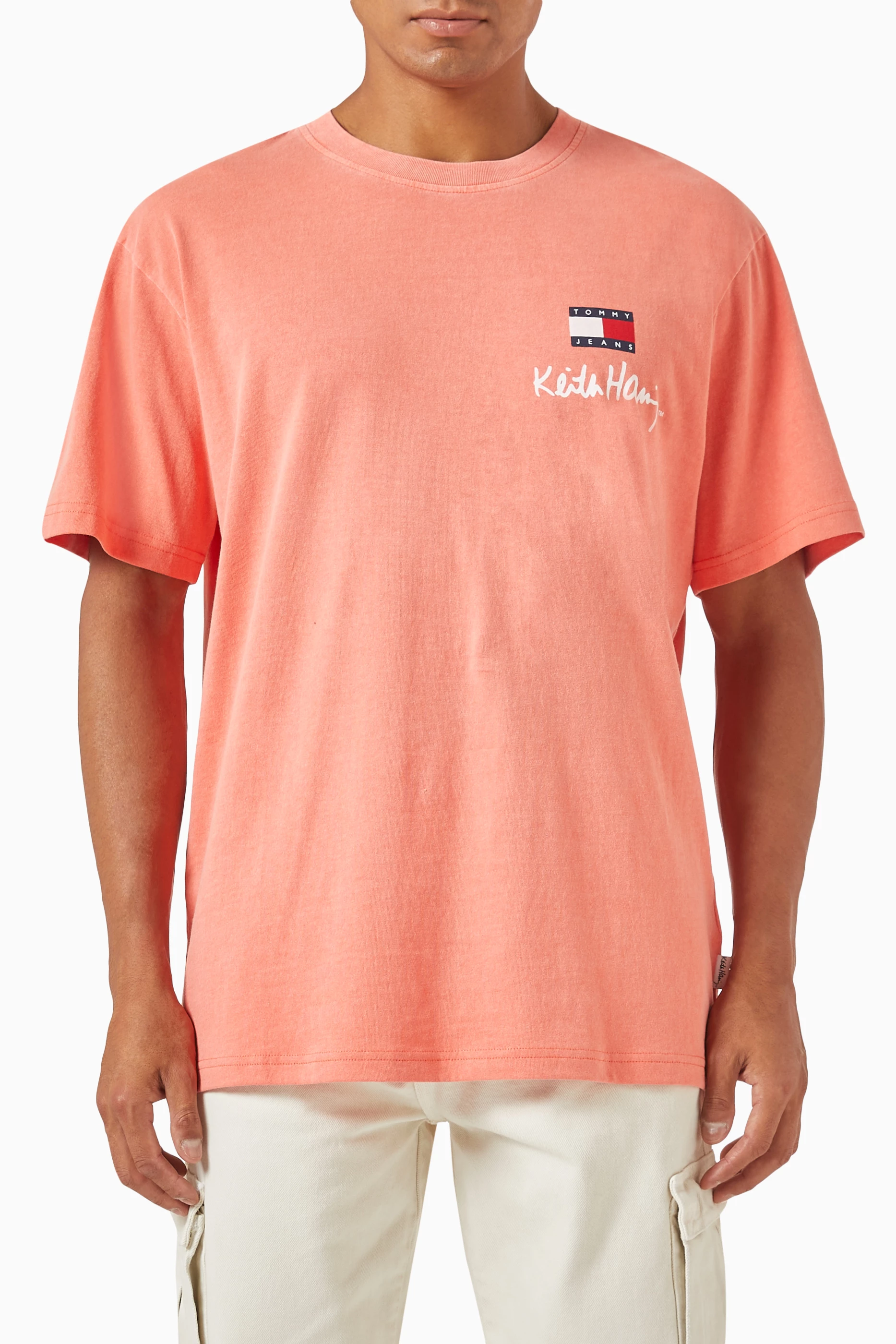 Buy Tommy Jeans Orange x KH T shirt in Cotton for Men in Oman Ounass