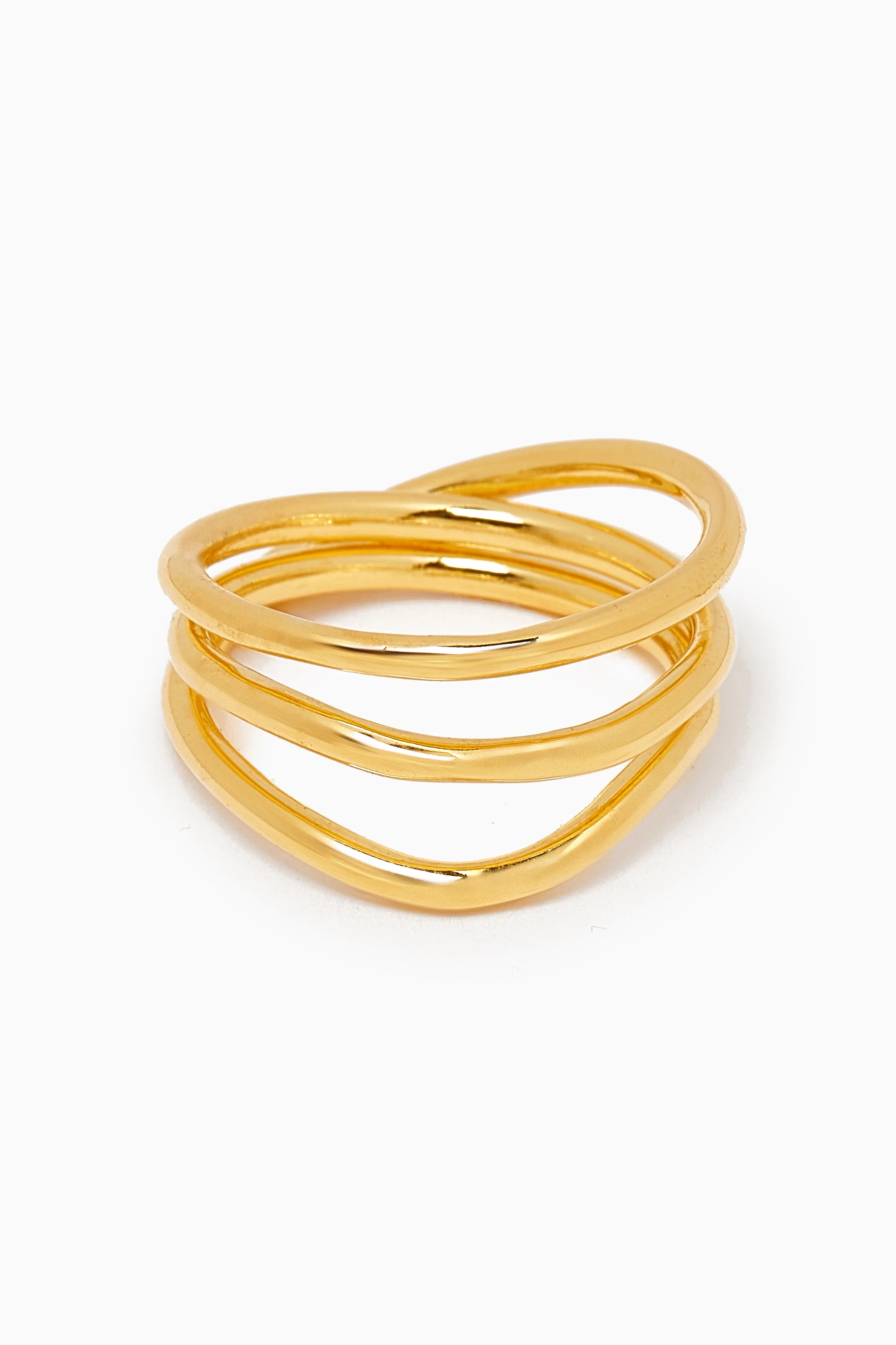 Buy Bonvo Gold Loop Ring in 18kt Gold-plated Silver for WOMEN in