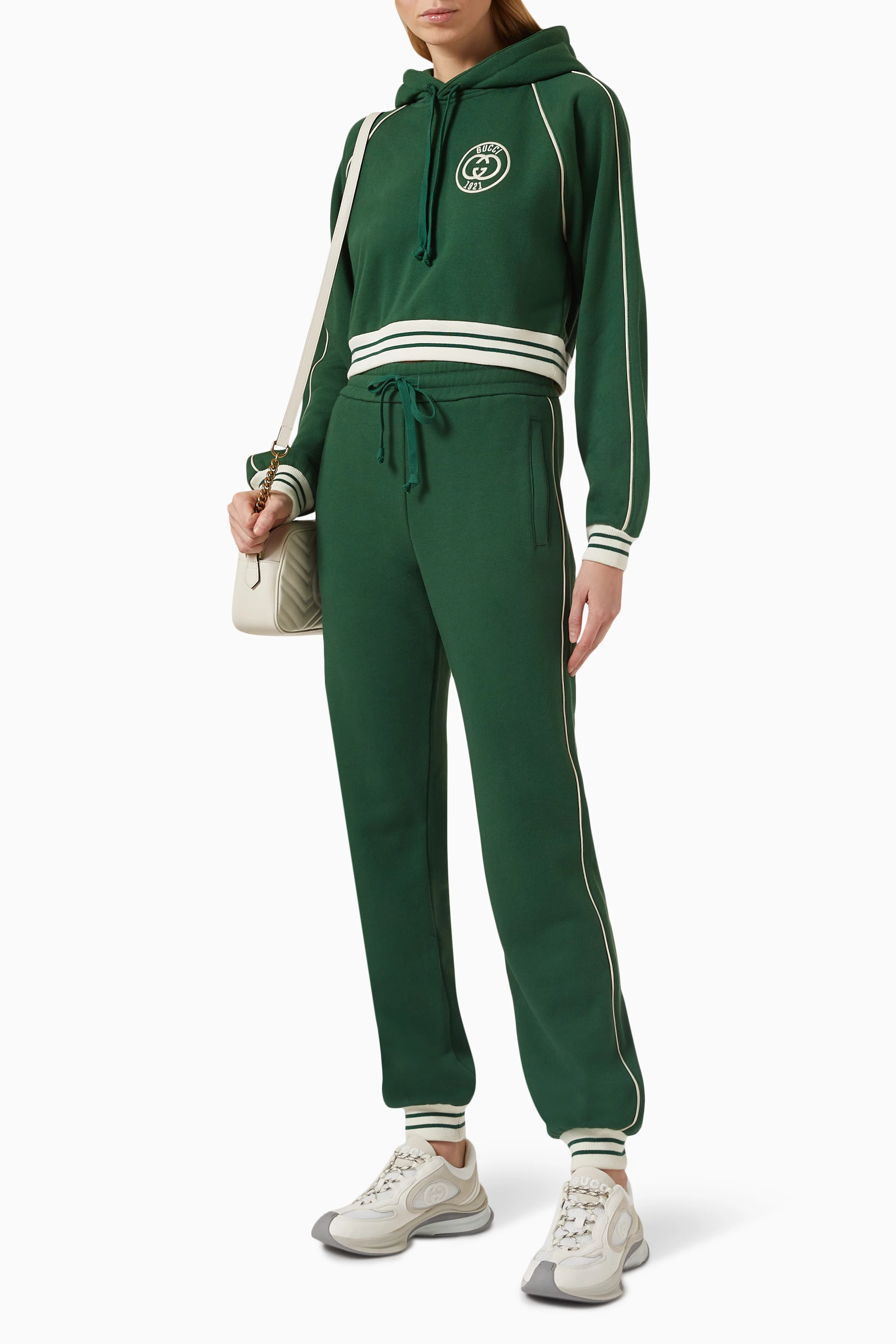 Green on sale gucci sweatpants