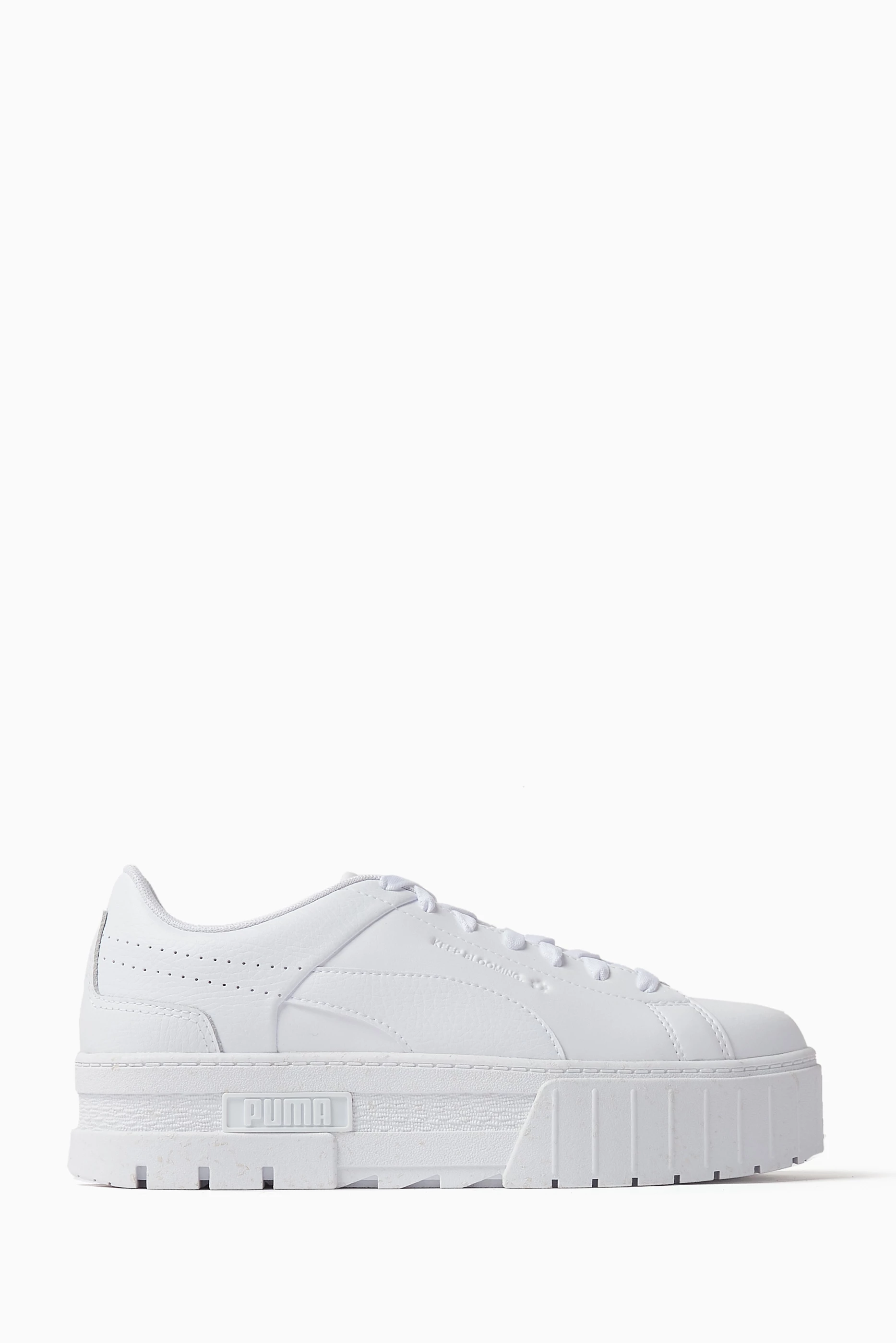 Buy Puma White Mayze Be A Poem Sneakers in Leather for Women in
